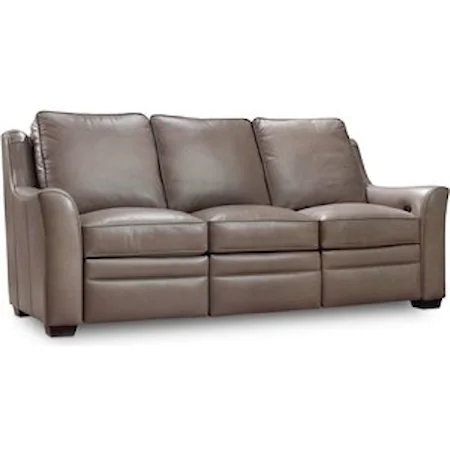 Transitional Dual Power Recline Sofa