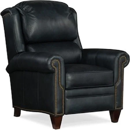 Traditional Push Back Recliner with Nailheads
