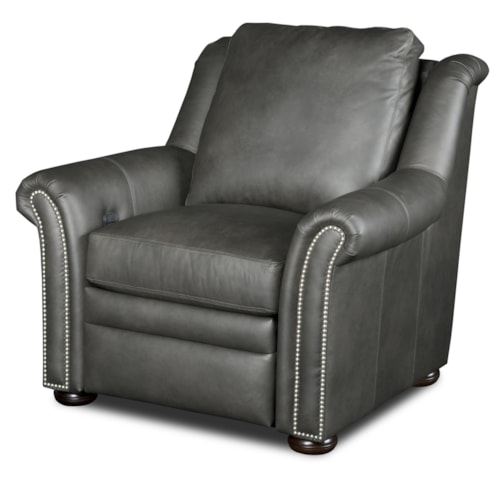 Transitional Power Reclining Chair with Nailheads