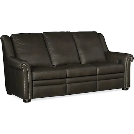 Traditional Power Reclining Sofa with Power Headrests