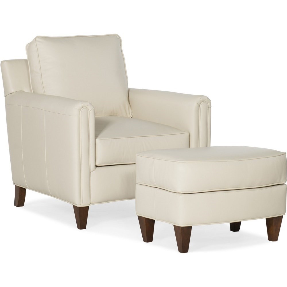 Bradington Young Weiss 51325+OT Contemporary Chair and Ottoman Set