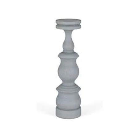 Medium Candlestick Finished in Grey Charleston