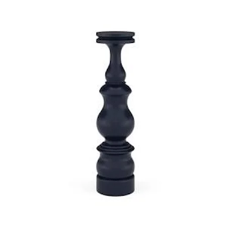 Bobeche Large Candlestick in Navy Blue