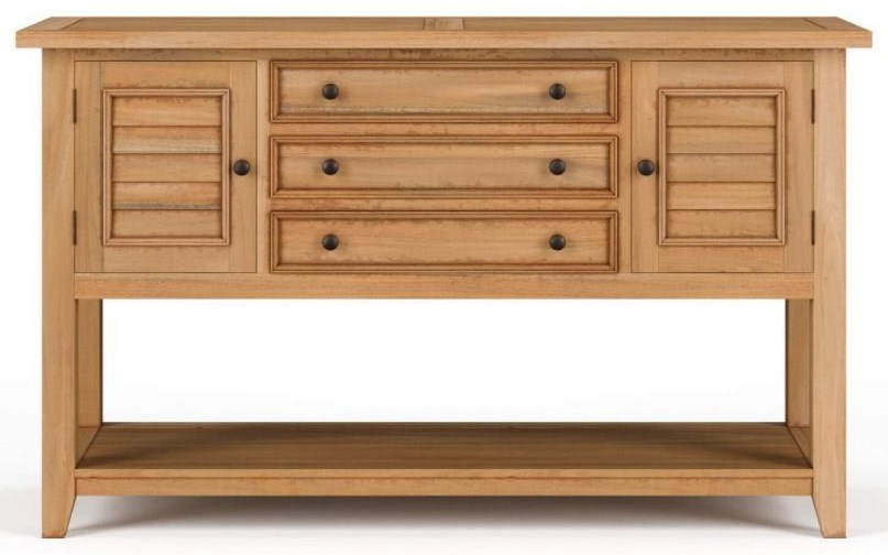 Bramble Cottage 27688DRW Sideboard with Louvered Doors, Drawers and 1