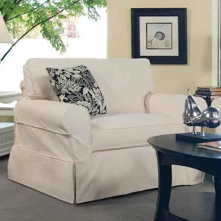 Casual Upholstered Slipcover Chair