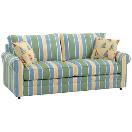 Upholstered Sleeper Sofa with Welt Cord Trim