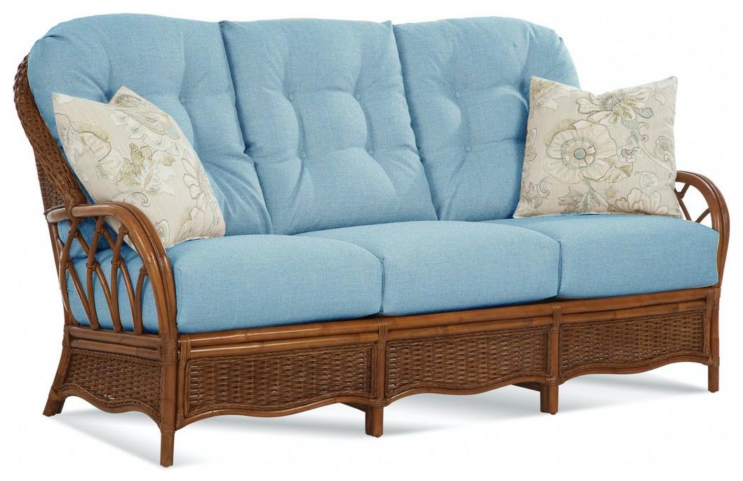 Braxton Culler Everglade Tropical Rattan Sofa Johnny Janosik Sofas