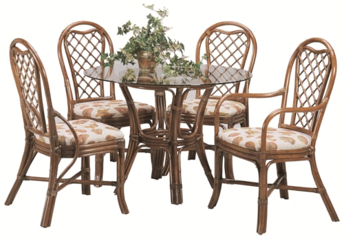 Five Piece Trellis Table and Chair Set