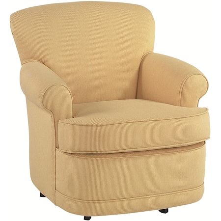 Traditional Upholstered Swivel Chair