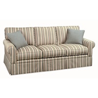 Braxton Culler Benton 628-011 Casual Three Seater Sofa with Rolled Arms and Skirt | Weinberger's Furniture | Uph
