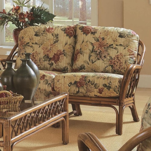 Coastal Loveseat with Throw Pillows