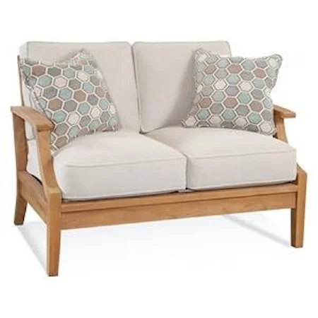 Messina Outdoor Loveseat with Drainable Cushions