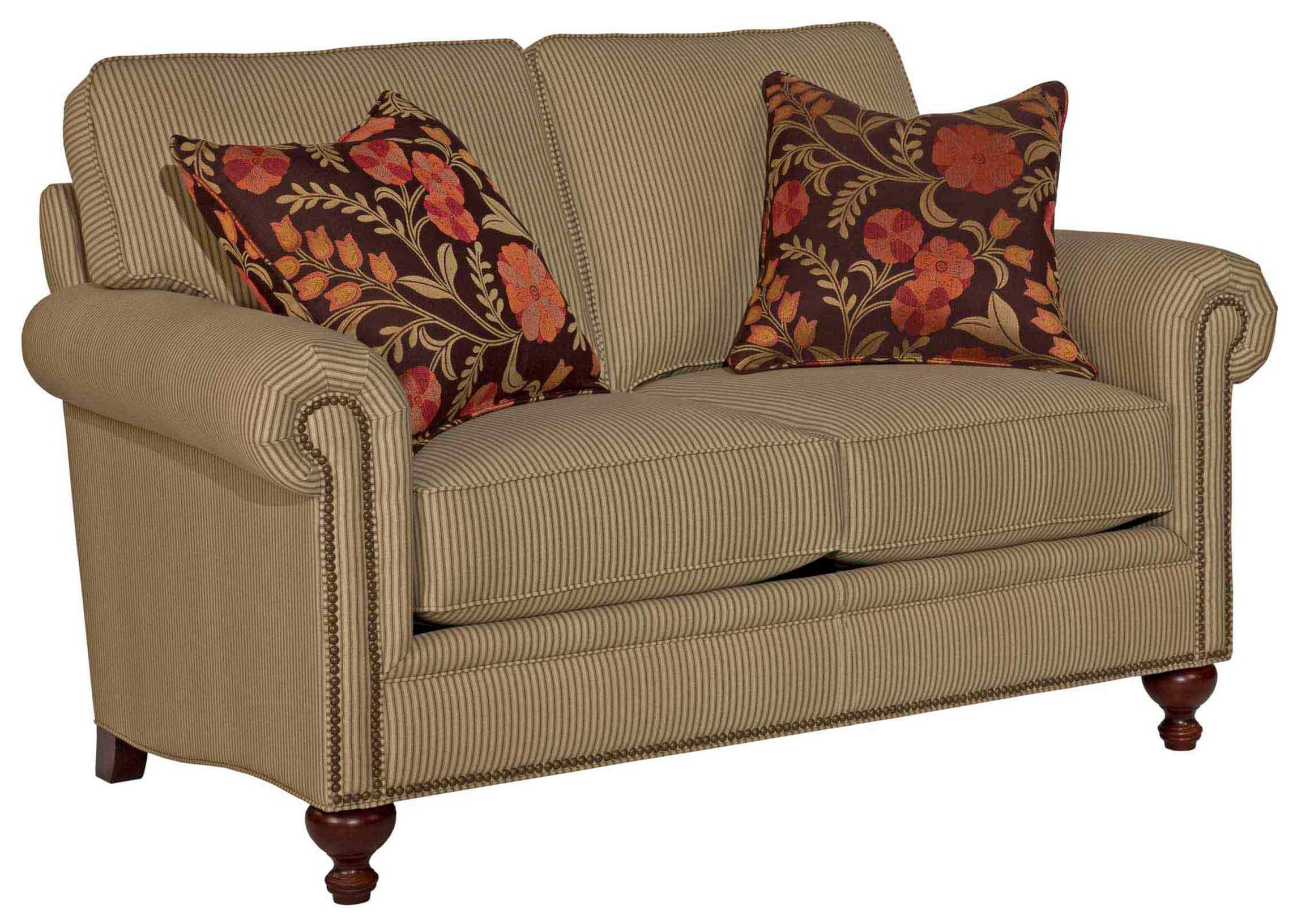 Broyhill Furniture Harrison Traditional Loveseat with Nail Head Trim