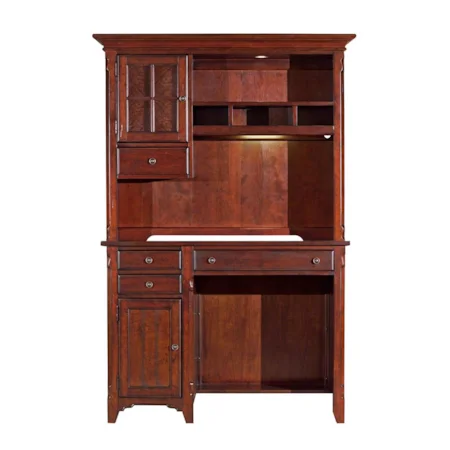Family Work Center Desk & Hutch w/ Laptop Port