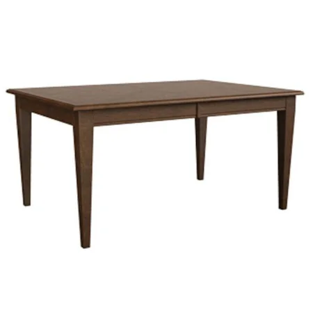 Customizable Rectangle Table with Leaf and Square Contemporary Leg