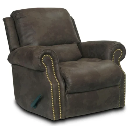 Transitional Manual Swivel Glider Rocker Recliner
