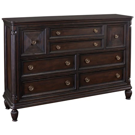8 Drawer Chesser with Cedar Lined Bottom Drawers