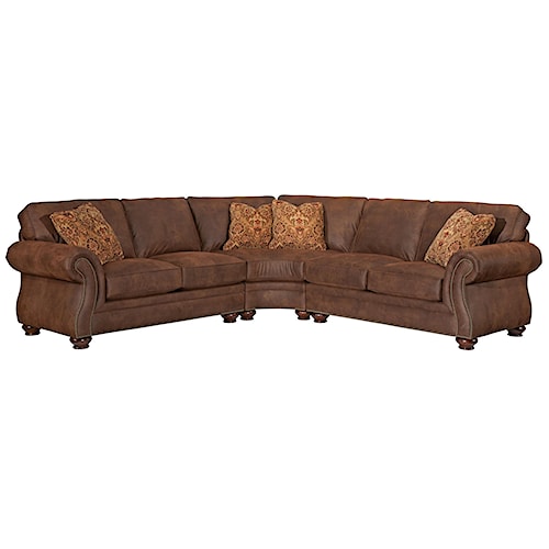 Broyhill Furniture Laramie 3 Piece Wedge Sectional Sofa