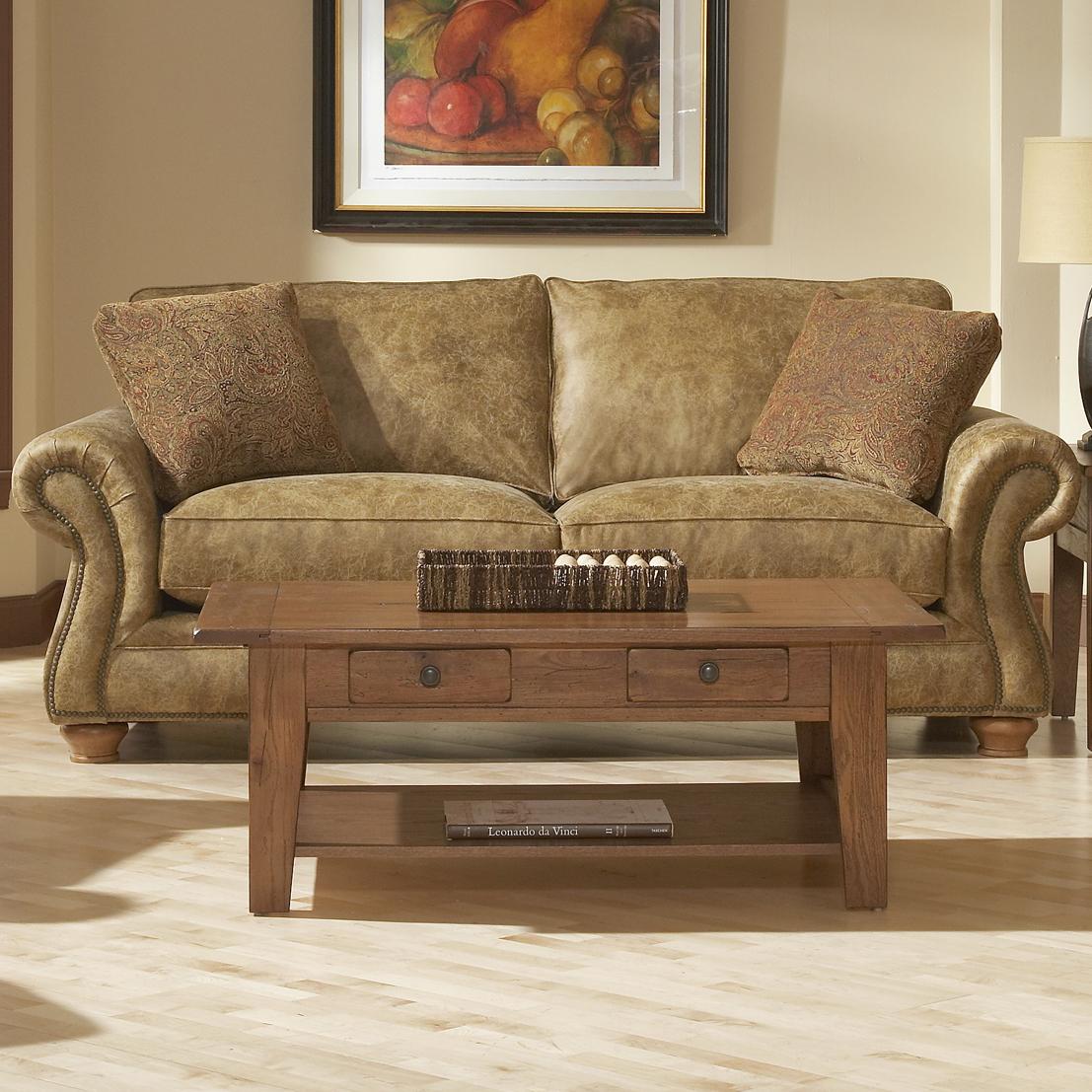 Broyhill Furniture Laramie Sofa w/ Nail Head Trim AHFA Sofas