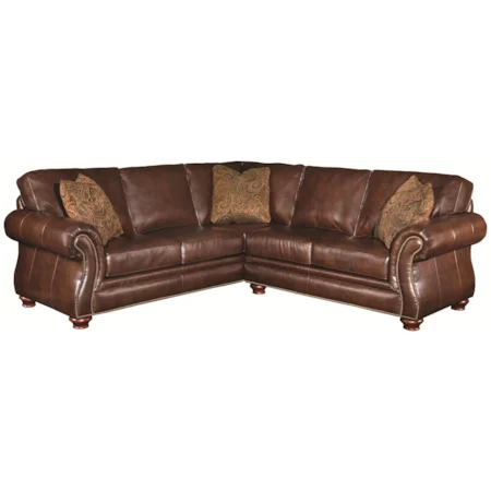 Traditional 2-Piece Sectional Sofa with Left Corner Sofa