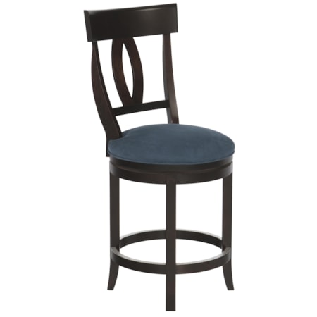 Customizable 24" Upholstered Swivel Stool