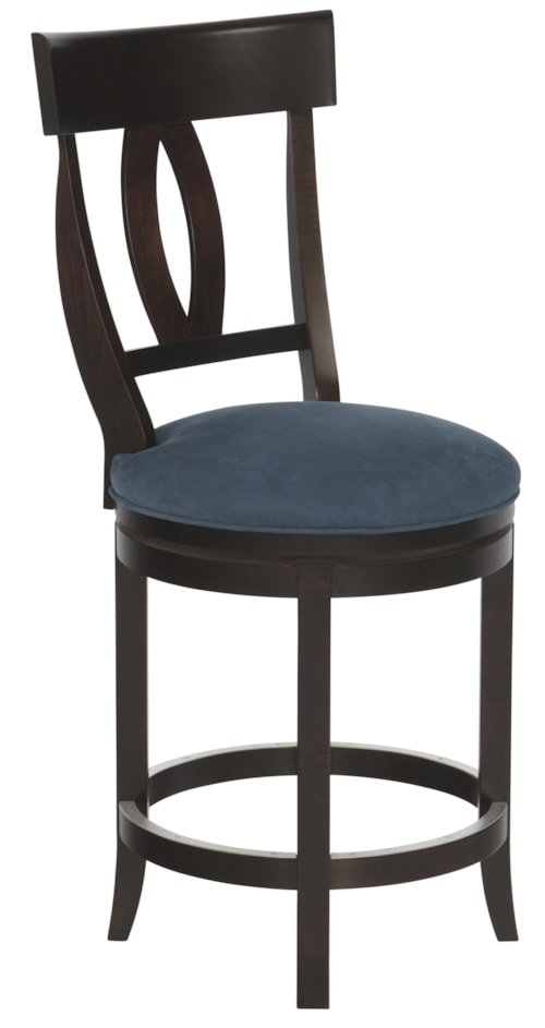 Customizable 24" Upholstered Swivel Stool