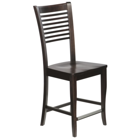 Customizable 23" Wood Seat Fixed Stool