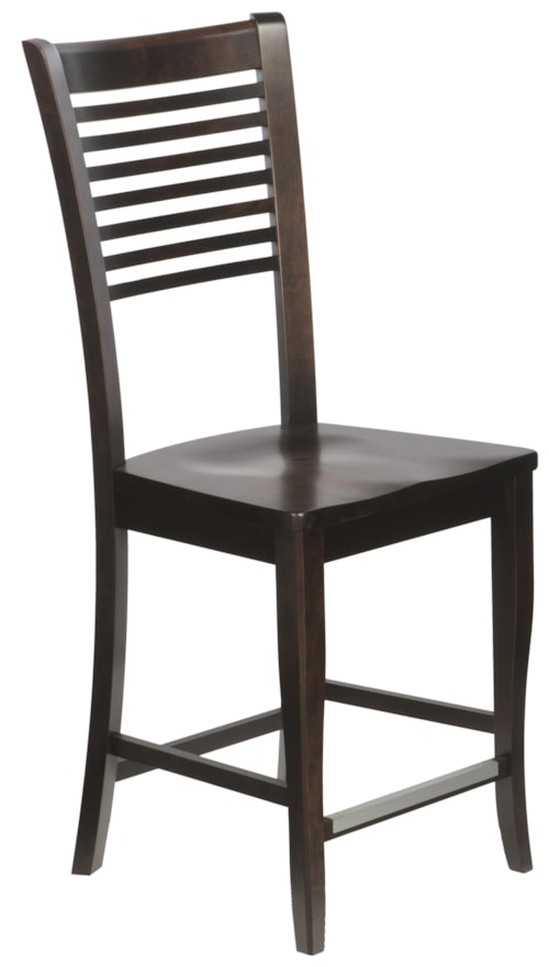 Customizable 23" Wood Seat Fixed Stool