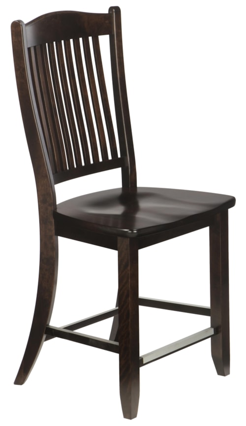 Customizable 23" Wood Seat Fixed Stool