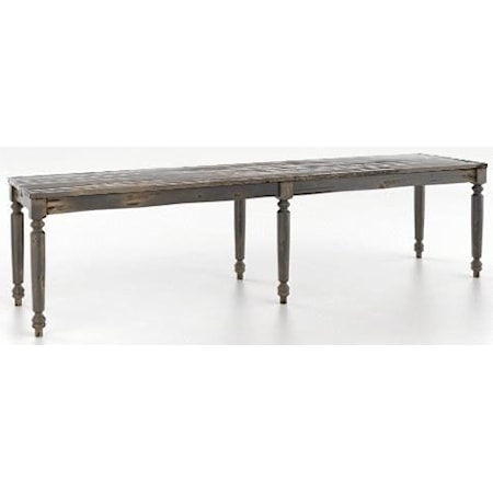 Farmhouse Dining Bench with Distressed Wood Finish
