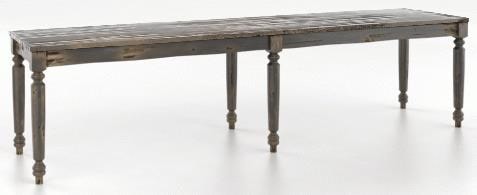 Farmhouse Dining Bench with Distressed Wood Finish