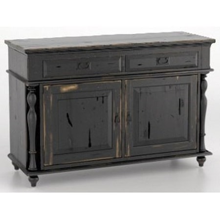 Customizable Buffet with Distressed Finish