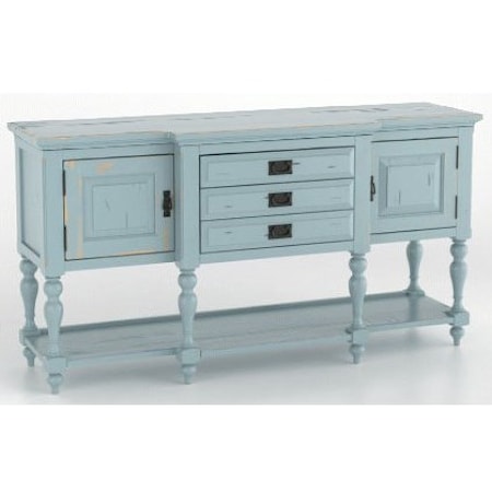 Farmhouse Storage Buffet with Distressed Finish