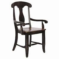Customizable Splat Back Dining Arm Chair