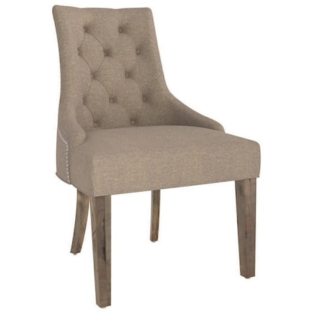 Customizable Side Chair with Nailhead Trim