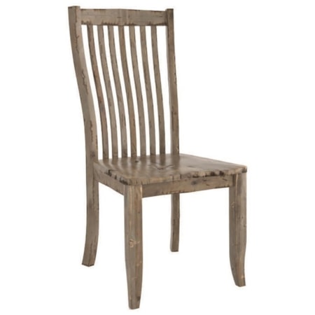 Customizable Side Chair with Slat Back