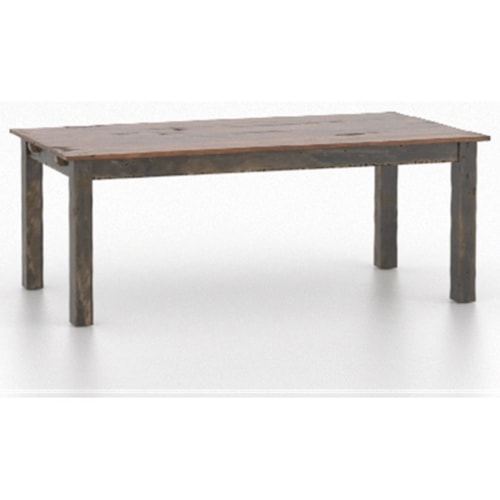 Farmhouse Rectangular Two-Tone Dining Table