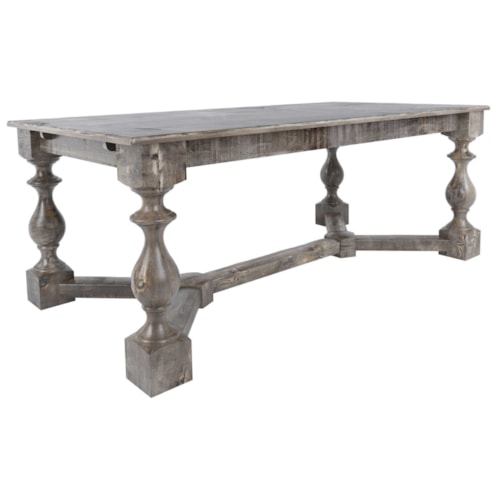 Farmhouse Customizable Rectangular Table with Trestle Base