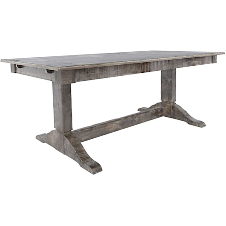 Rustic Farmhouse Customizable Rectangular Table with Trestle Base