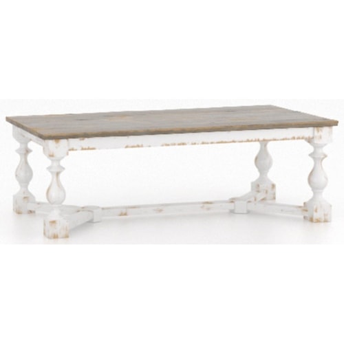 Farmhouse Customizable Rectangular Table with Trestle Base
