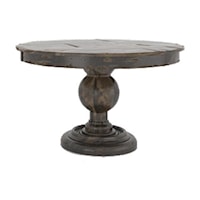 Customizable 48" Round Wood Solid Top Table