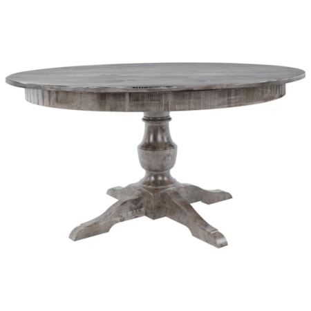 Customizable 54" Round Wood Solid Top Table