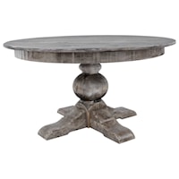 Customizable 60" Round Wood Solid Top Table