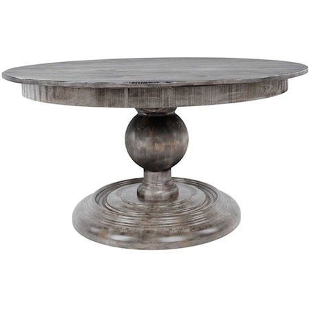 Customizable 60" Round Wood Solid Top Table