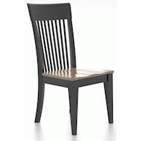 Transitional Customizable Slat Back Dining Side Chair