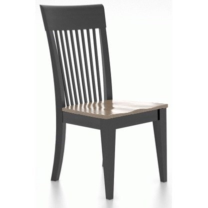 Transitional Customizable Slat Back Dining Side Chair