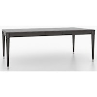 Customizable Rectangular Dining Table w/ Leaf and Metal Ferrules