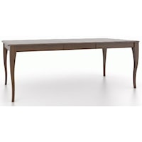 Transitional Customizable Rectangular Dining Table with Leaf