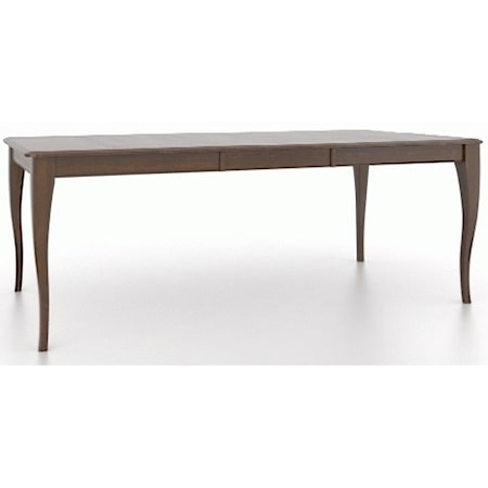 Transitional Customizable Rectangular Dining Table with Leaf