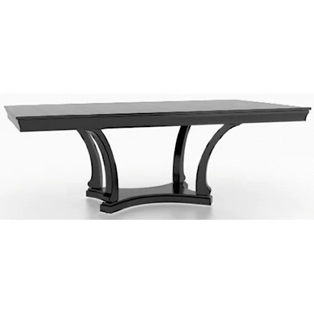 Customizable Rectangular Dining Table with Single Pedestal